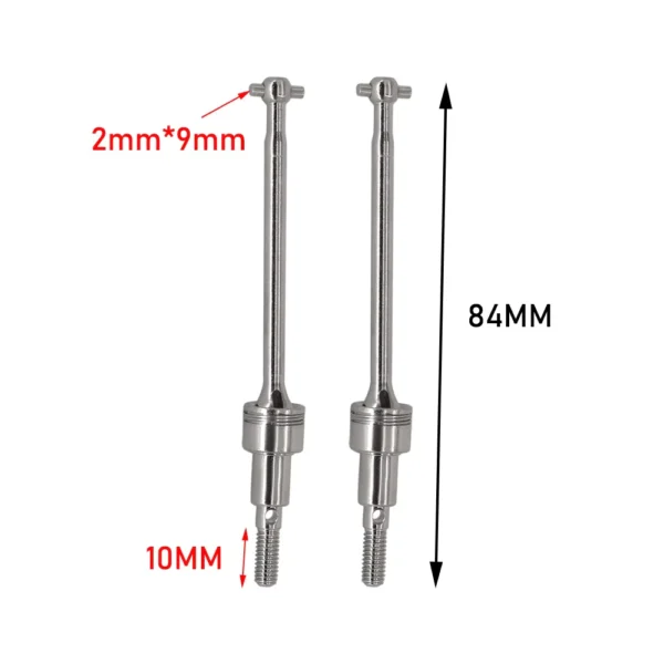 SCY 16201 Pro Metal Front & Rear Drive Shaft CVD Dogbone Kit for 1/16 Brushless RC Car
