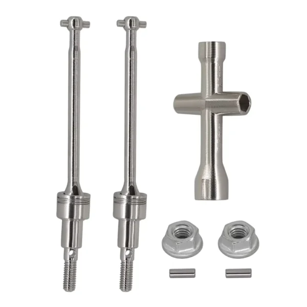 SCY 16201 Pro Metal Front & Rear Drive Shaft CVD Dogbone Kit for 1/16 Brushless RC Car