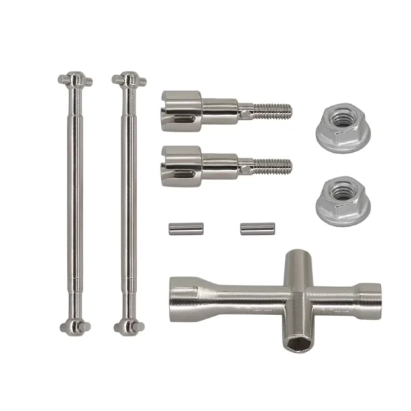 SCY 16201 Pro Metal Front & Rear Drive Shaft CVD Dogbone Kit for 1/16 Brushless RC Car