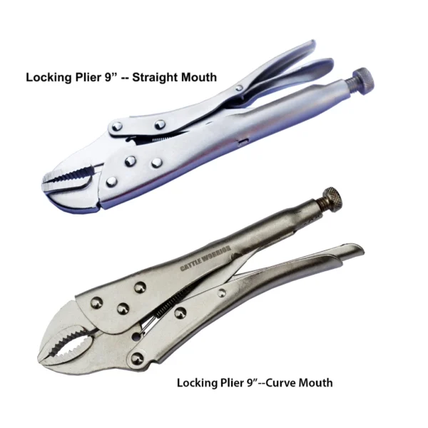 CR-V Long Nose Locking Pliers 5 Inch to 9 Inch Professional Grade Grip Tool