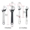 Mini Adjustable Wrench 2.5 Inch / 4 Inch Steel Monkey Wrench Open-End Spanner Tool
