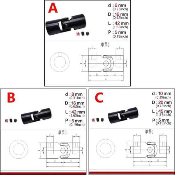 sg-11134201-81ztc-mj0si2tdeyo360.webp Universal Transmission Shaft Universal Joint Coupling