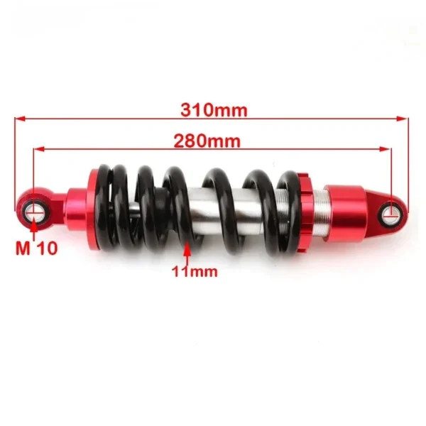 280mm Aluminum Alloy Rear Shock Absorber Suspension for Pit Bike Dirt Bike Motorcycle