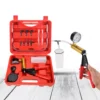 Handheld Brake Fluid Bleeder Vacuum Pump Kit with Dual Scale Gauge & Reservoir Jar